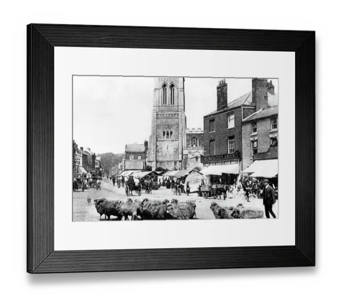 Framed Print : Market Harborough early1900s Framed Print : Market Harborough early1900s