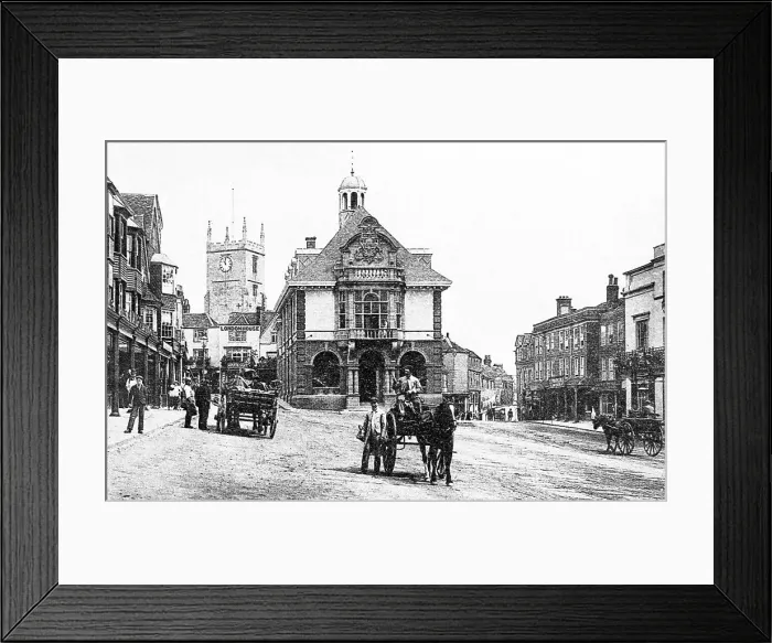 Framed Print : Marlborough Town Hall Victorian period Framed Print : Marlborough Town Hall Victorian period