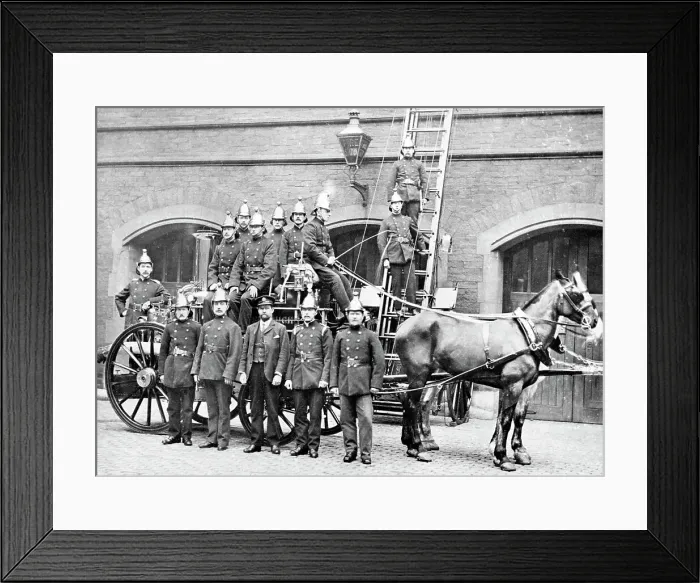 Framed Print : Middlesbrough Fire Brigade Victorian period Framed Print : Middlesbrough Fire Brigade Victorian period