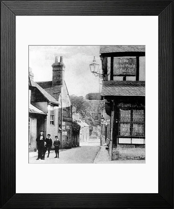 Framed Print : Midhurst South Street early 1900s Framed Print : Midhurst South Street early 1900s