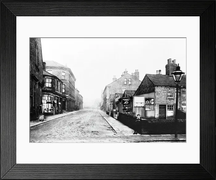 Framed Print : Mirfield Knowl Road early 1900s Framed Print : Mirfield Knowl Road early 1900s