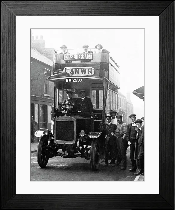 Framed Print : Chase Town Bus early 1900s Framed Print : Chase Town Bus early 1900s