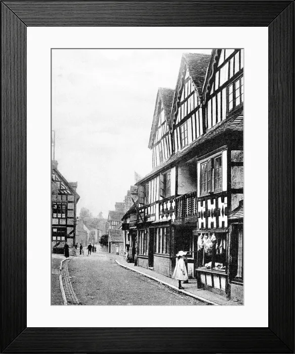 Framed Print : Much Wenlock High Street early 1900s Framed Print : Much Wenlock High Street early 1900s