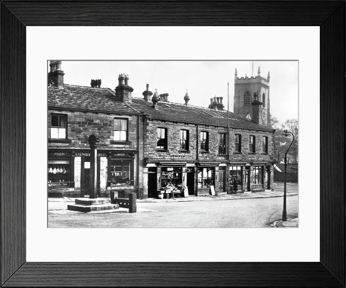 Framed Print : Guiseley Towngate early 1900s Framed Print : Guiseley Towngate early 1900s