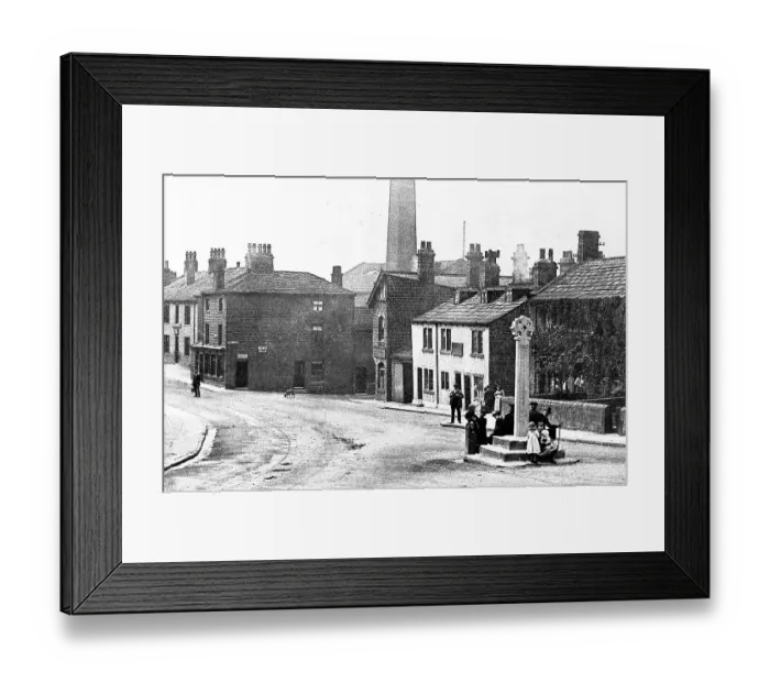 Framed Print : Guiseley Towngate early 1900s Framed Print : Guiseley Towngate early 1900s