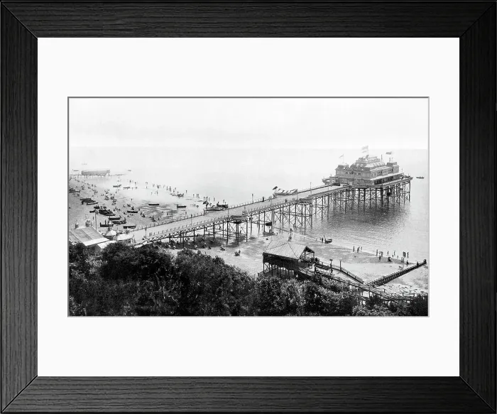 Framed Print : Folkestone Victoria Pier early 1900s Framed Print : Folkestone Victoria Pier early 1900s