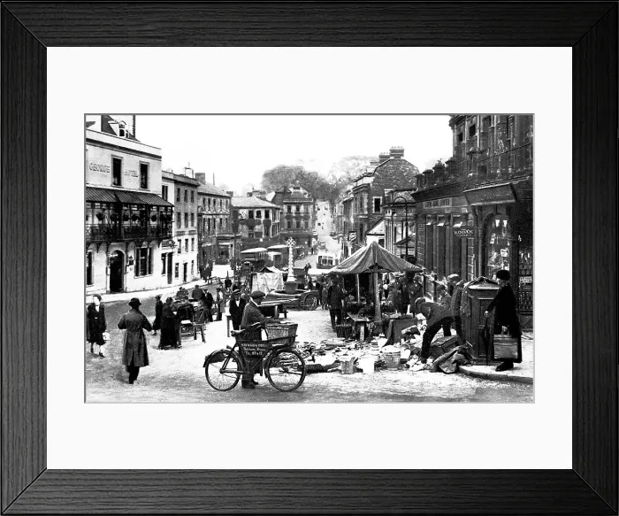 Framed Print : Frome Market Place early 1900s Framed Print : Frome Market Place early 1900s