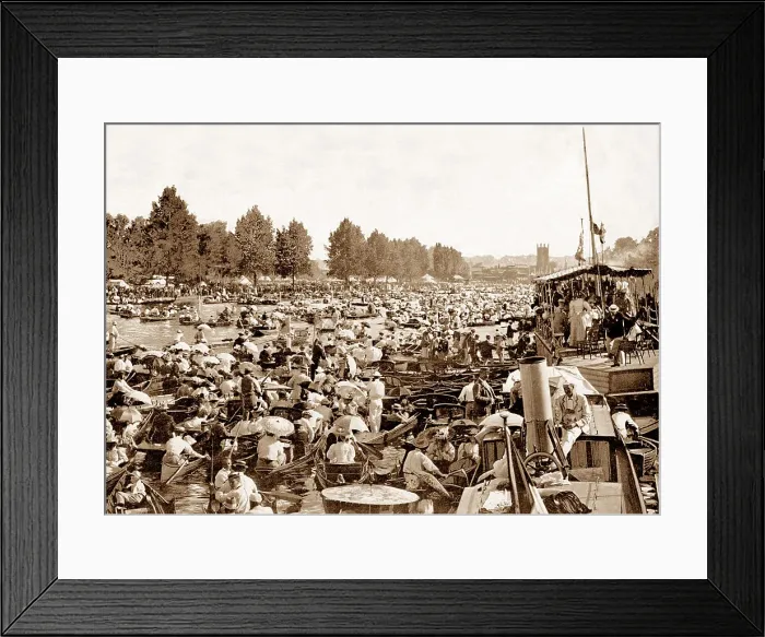 Framed Print : Henley on Thames Regatta early 1900s Framed Print : Henley on Thames Regatta early 1900s