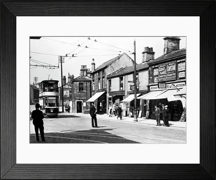 Framed Print : Stanningley Town Street early 1900s Framed Print : Stanningley Town Street early 1900s