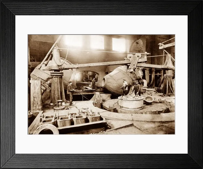 Framed Print : Bessemer casting pit, Steel works Penistone Framed Print : Bessemer casting pit, Steel works Penistone
