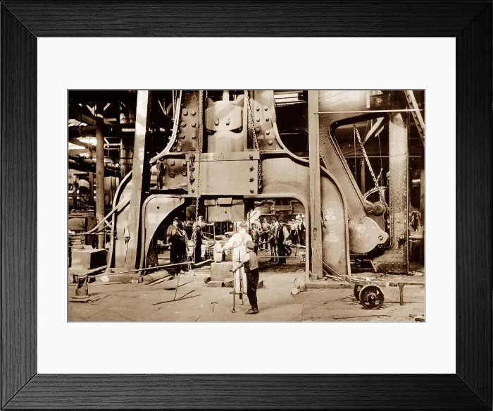 Framed Print : 12 ton hammer, Penistone steel works Framed Print : 12 ton hammer, Penistone steel works