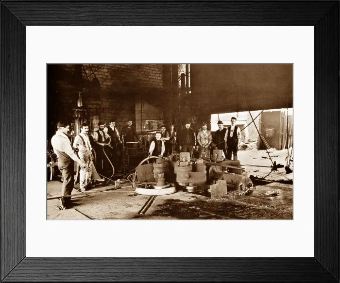 Framed Print : Tyre rolling mill, Steel Works Penistone Framed Print : Tyre rolling mill, Steel Works Penistone