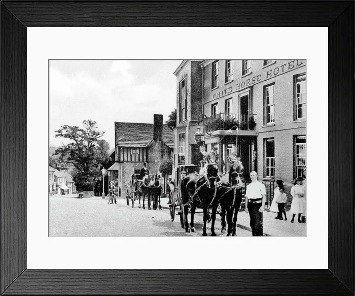 Framed Print : Steyning High Street Victorian period Framed Print : Steyning High Street Victorian period