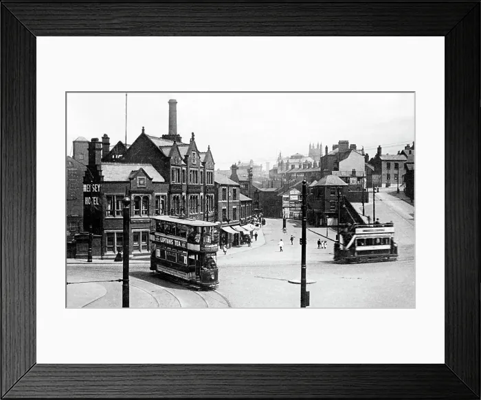 Framed Print : Stockport Mersey Square early 1900s Framed Print : Stockport Mersey Square early 1900s