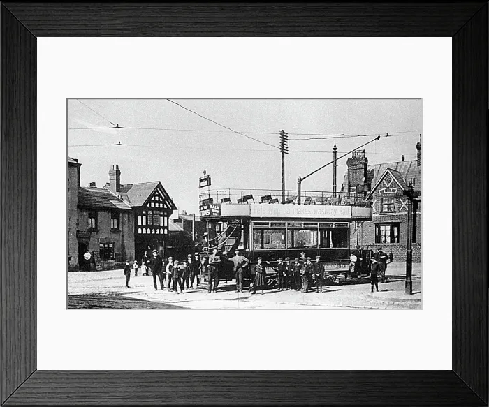 Framed Print : Stockton Heath Victoria Square early 1900s Framed Print : Stockton Heath Victoria Square early 1900s