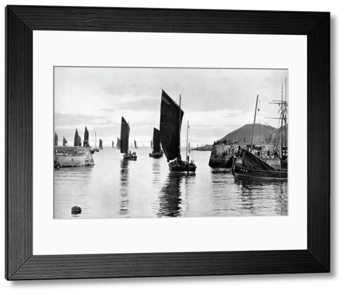 Framed Print : Stonehaven Harbour early 1900s Framed Print : Stonehaven Harbour early 1900s