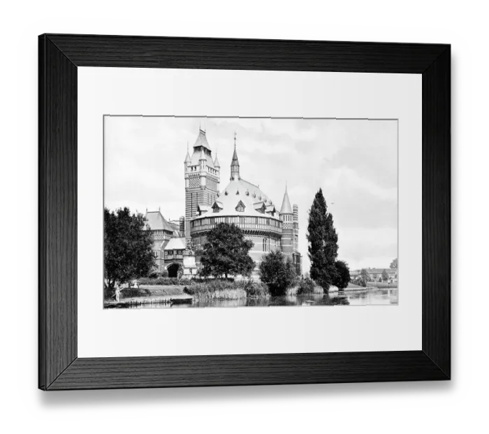 Framed Print : Stratford-upon-Avon Memorial Theatre possibly 1930s Framed Print : Stratford-upon-Avon Memorial Theatre possibly 1930s