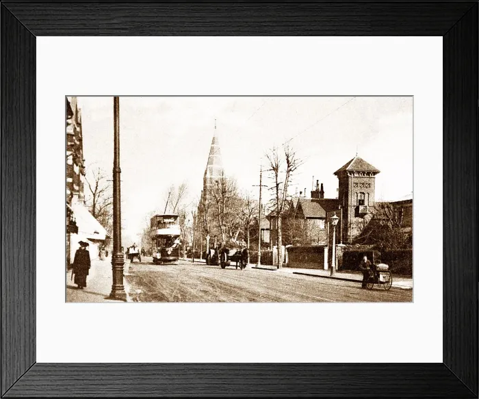 Framed Print : Surbiton Ewell Road early 1900s Framed Print : Surbiton Ewell Road early 1900s