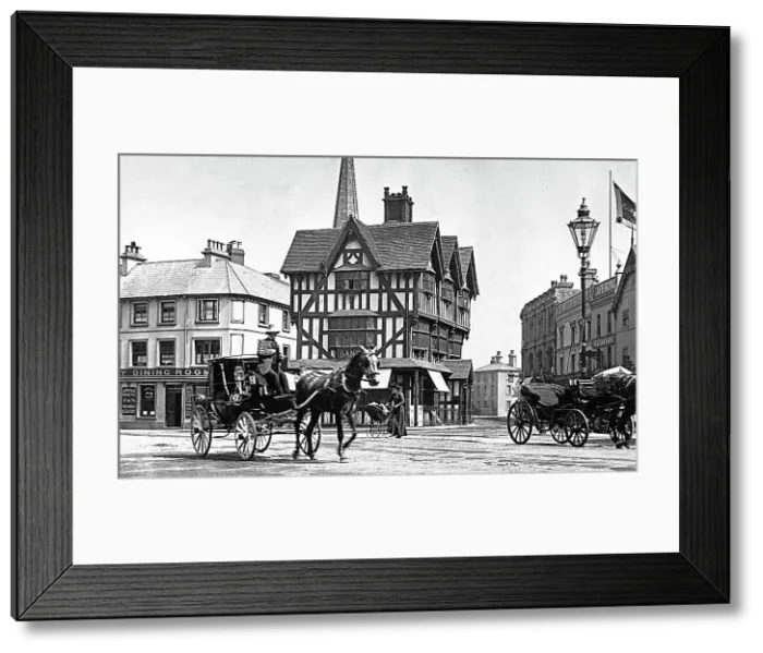 Framed Print : Hereford High Town Victorian period Framed Print : Hereford High Town Victorian period