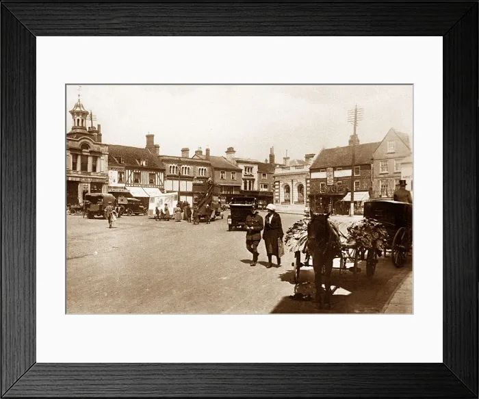 Framed Print : Market Place, Hitchin Framed Print : Market Place, Hitchin