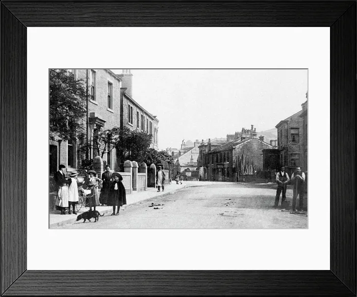 Framed Print : Holmfirth Huddersfield Road early 1900s Framed Print : Holmfirth Huddersfield Road early 1900s