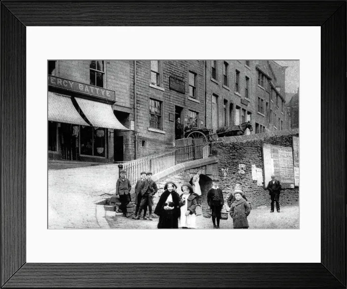 Framed Print : Holmfirth South Lane early 1900s