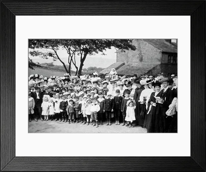 Framed Print : Holmfirth Wooldale School Feast in 1908 Framed Print : Holmfirth Wooldale School Feast in 1908