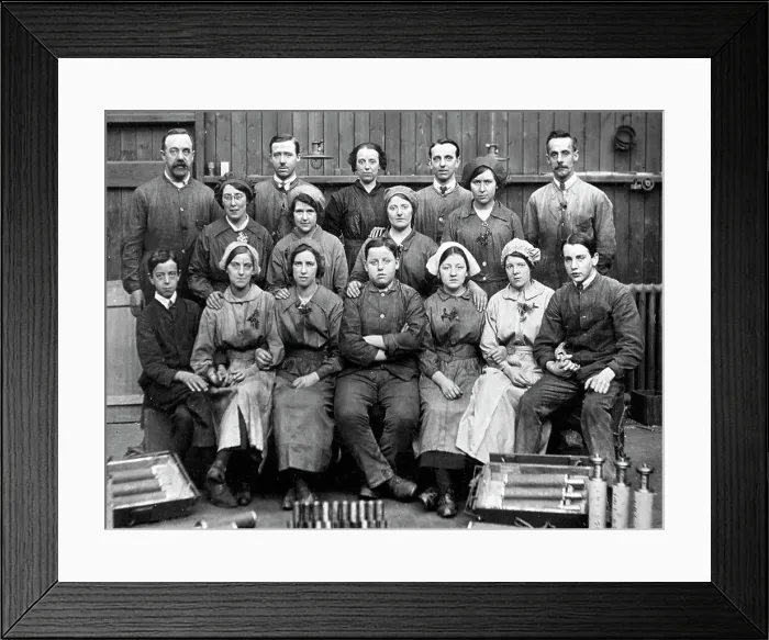 Framed Print : Munitions workers, Scotgate Honley Framed Print : Munitions workers, Scotgate Honley