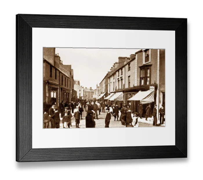 Framed Print : Holyhead Stanley Street early 1900s Framed Print : Holyhead Stanley Street early 1900s
