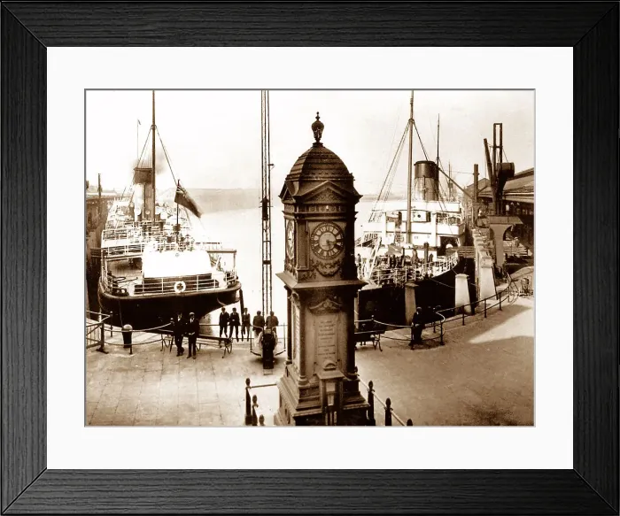 Framed Print : Holyhead Docks early 1900s Framed Print : Holyhead Docks early 1900s
