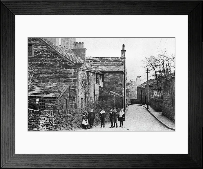 Framed Print : Honley Church Street early 1900s Framed Print : Honley Church Street early 1900s