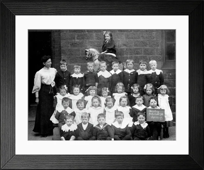 Framed Print : Honley National School Infants early 1900s Framed Print : Honley National School Infants early 1900s