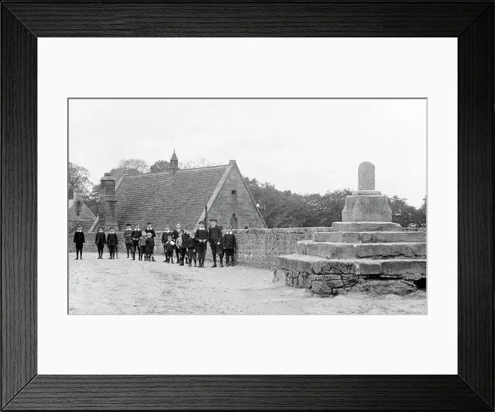 Framed Print : Hooton Pagnell The Cross early 1900s Framed Print : Hooton Pagnell The Cross early 1900s