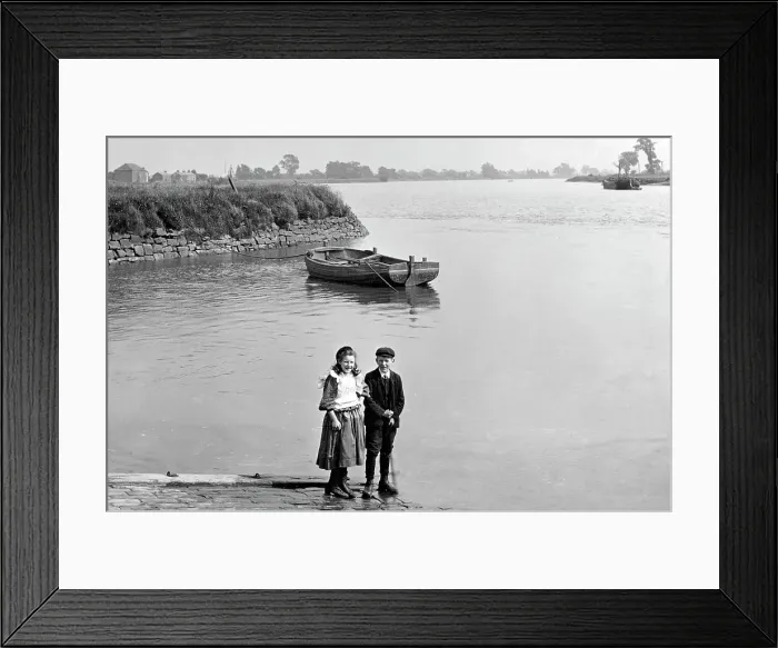 Framed Print : Howden Dyke River Ouse early 1900s Framed Print : Howden Dyke River Ouse early 1900s