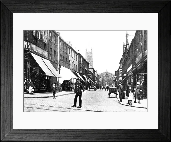 Framed Print : Cross Church Street, Huddersfield Framed Print : Cross Church Street, Huddersfield