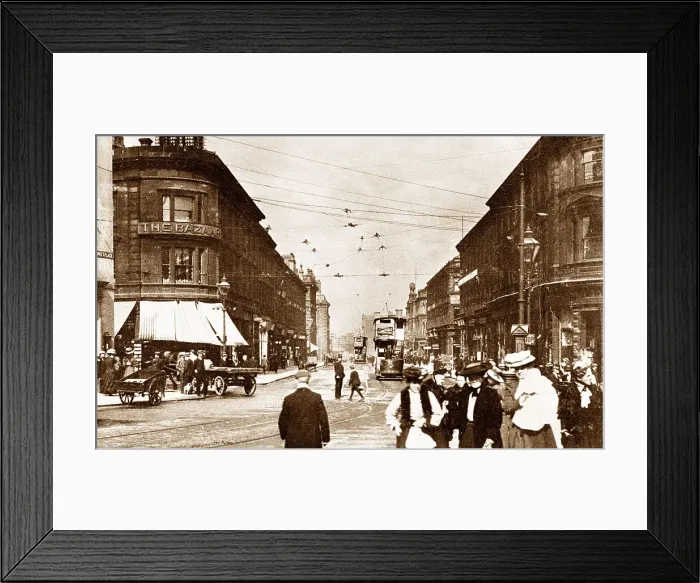 Framed Print : Huddersfield John William Street early 1900s Framed Print : Huddersfield John William Street early 1900s