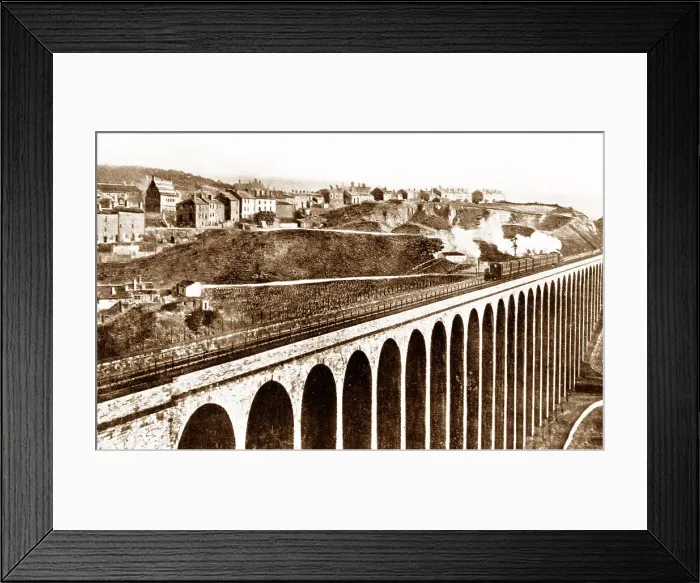 Framed Print : Huddersfield Lockwood Railway Viaduct early 1900s Framed Print : Huddersfield Lockwood Railway Viaduct early 1900s