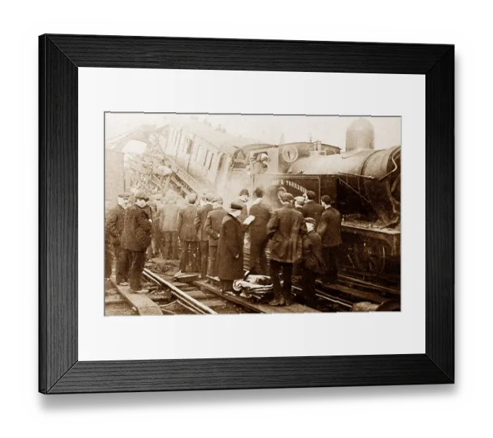 Framed Print : Huddersfield Railway Accident 21st April 1905 Framed Print : Huddersfield Railway Accident 21st April 1905