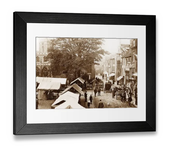 Framed Print : Market Hill, Huntingdon Framed Print : Market Hill, Huntingdon