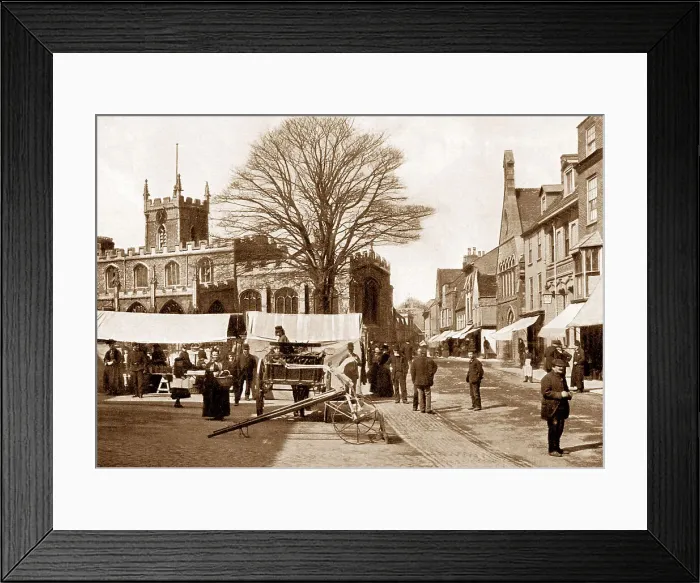 Framed Print : Market Place, Huntingdon Framed Print : Market Place, Huntingdon