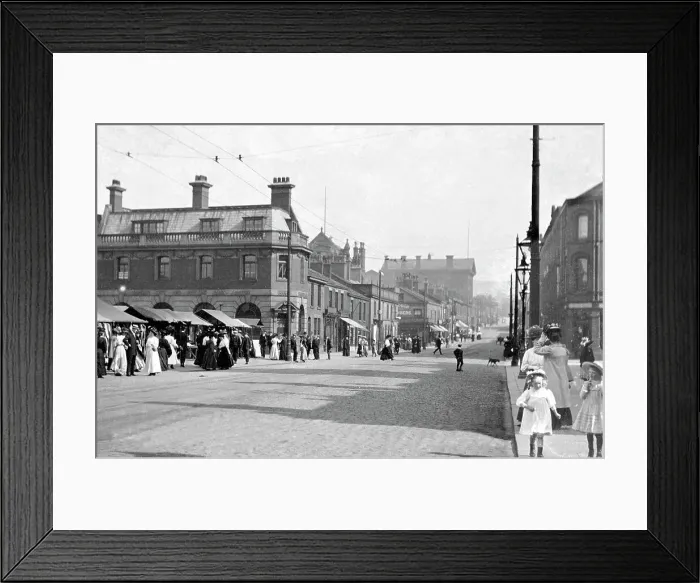 Framed Print : Hyde Market Street early 1900s Framed Print : Hyde Market Street early 1900s