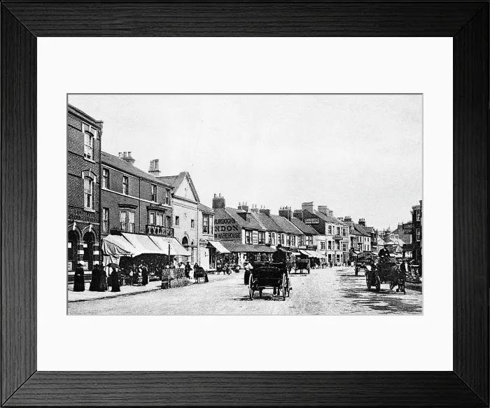 Framed Print : Redcar High Street early 1900s Framed Print : Redcar High Street early 1900s
