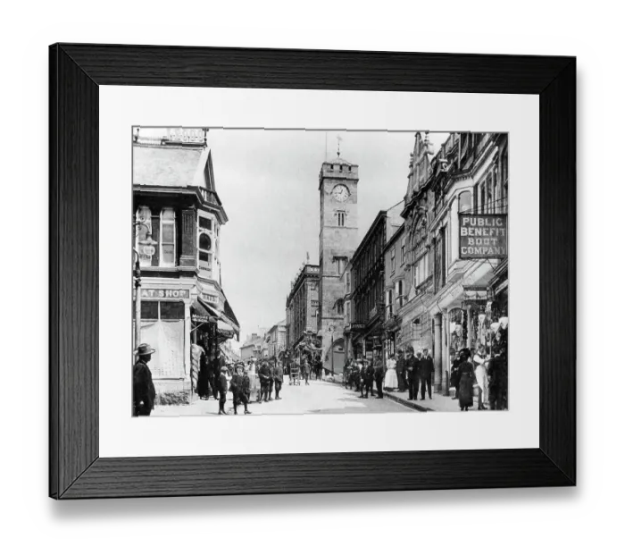 Framed Print : Redruth Fore Street early 1900s Framed Print : Redruth Fore Street early 1900s