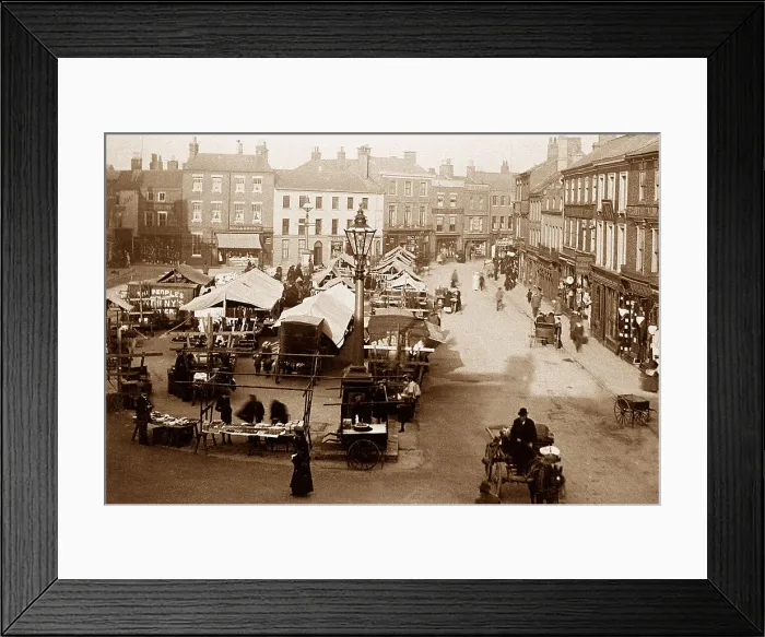 Framed Print : Market Day, Retford Framed Print : Market Day, Retford