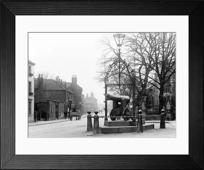 Framed Print : Retford Old Cannon early 1900s Framed Print : Retford Old Cannon early 1900s