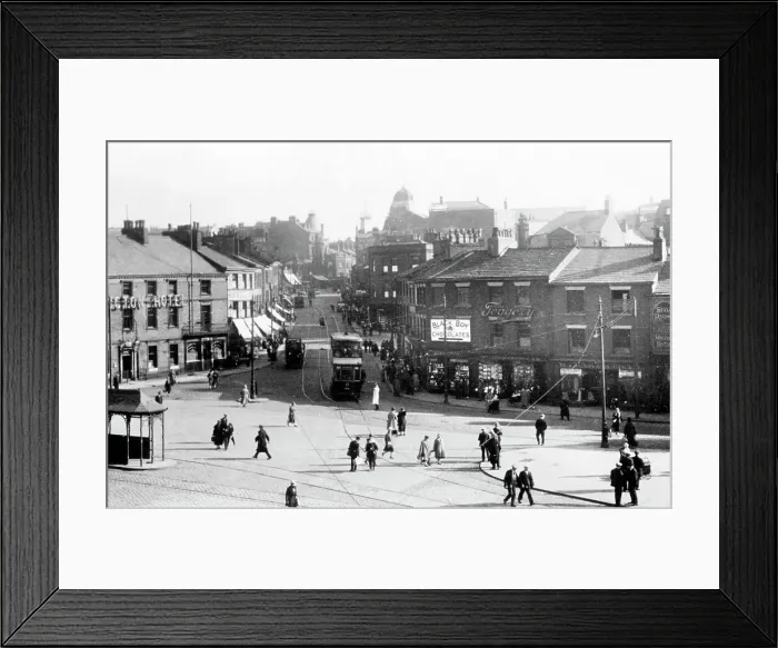 Framed Print : Rochdale Centre and Drake Street early 1900s Framed Print : Rochdale Centre and Drake Street early 1900s
