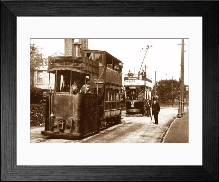 Framed Print : Rochdale steam and electric trams early 1900s Framed Print : Rochdale steam and electric trams early 1900s