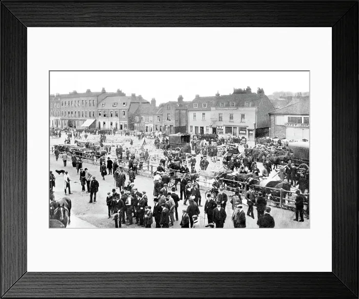 Framed Print : Romford Market Place early 1900s Framed Print : Romford Market Place early 1900s