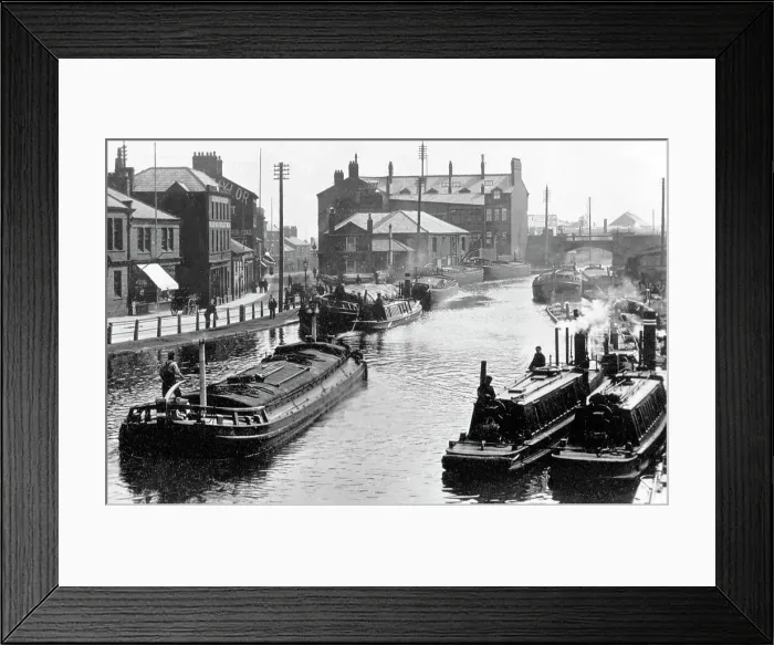 Framed Print : Runcorn The Canal Top Lock early 1900s Framed Print : Runcorn The Canal Top Lock early 1900s