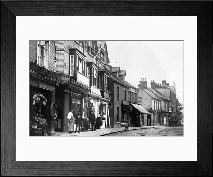 Framed Print : Rushden High Street early 1900s Framed Print : Rushden High Street early 1900s